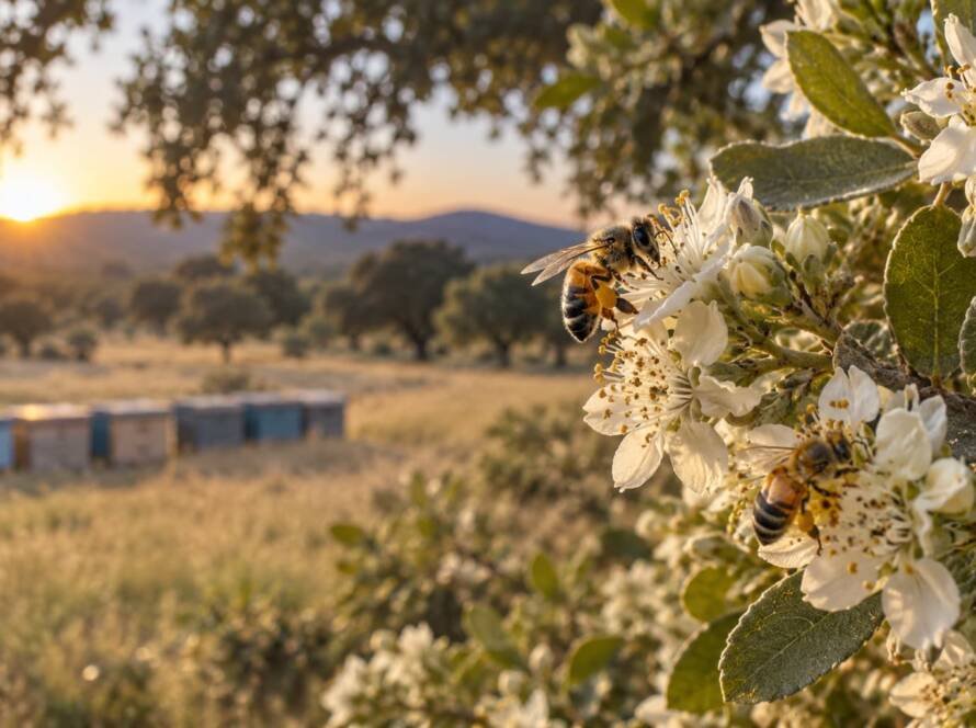 Abejas y flores - produccion de miel monofloral